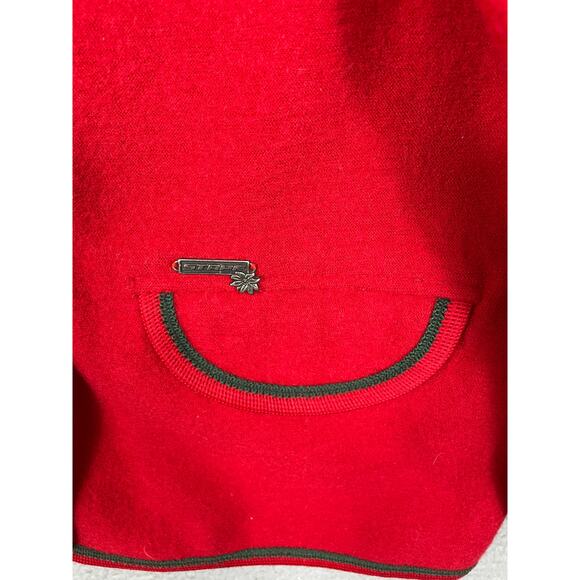 Vintage Stapf Pure New Wool Red Cardigan Sweater Size 40 - Picture 9 of 14